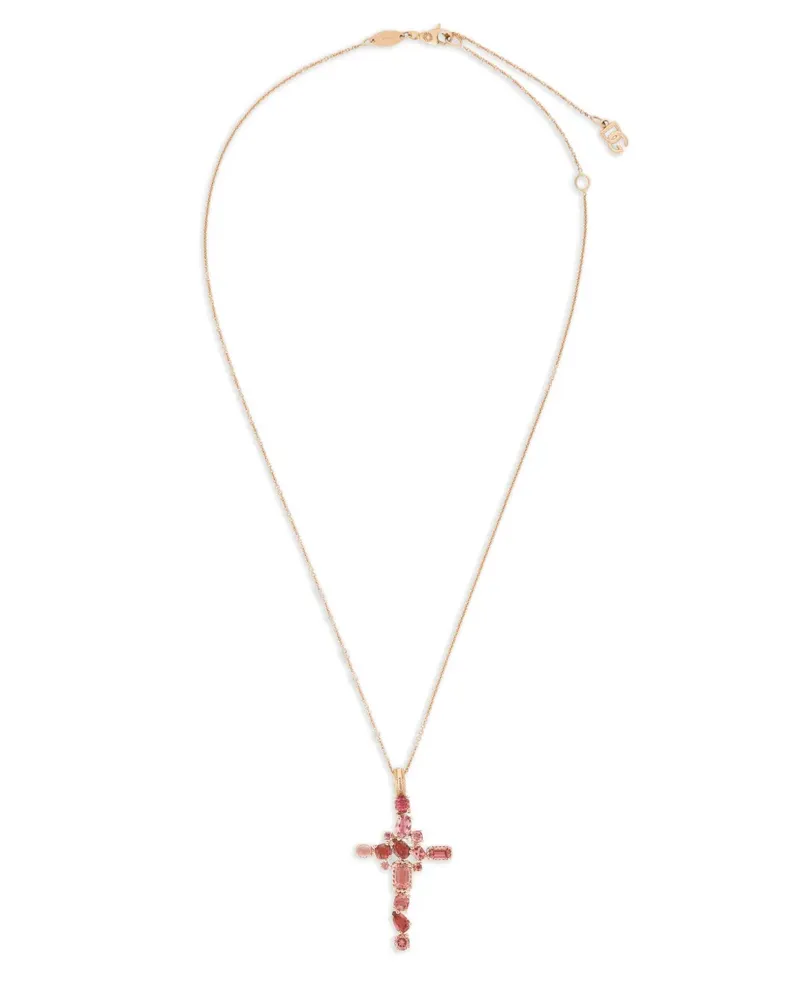 Dolce & Gabbana 18kt Rainbow Monochrome Rotgoldanhänger mit Turmalin Rot