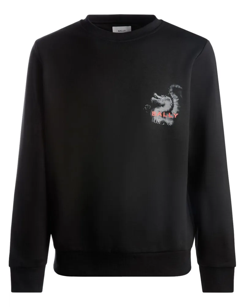 Bally Sweatshirt mit Drachen-Print Schwarz