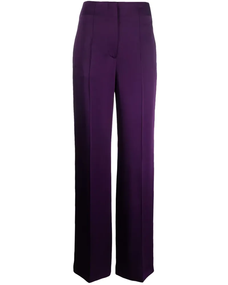 Alberta Ferretti Straight-Leg-Hose mit Falten - Violett Violett