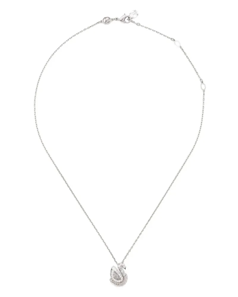 Swarovski Halskette mit Schwananhänger - Silber Silber