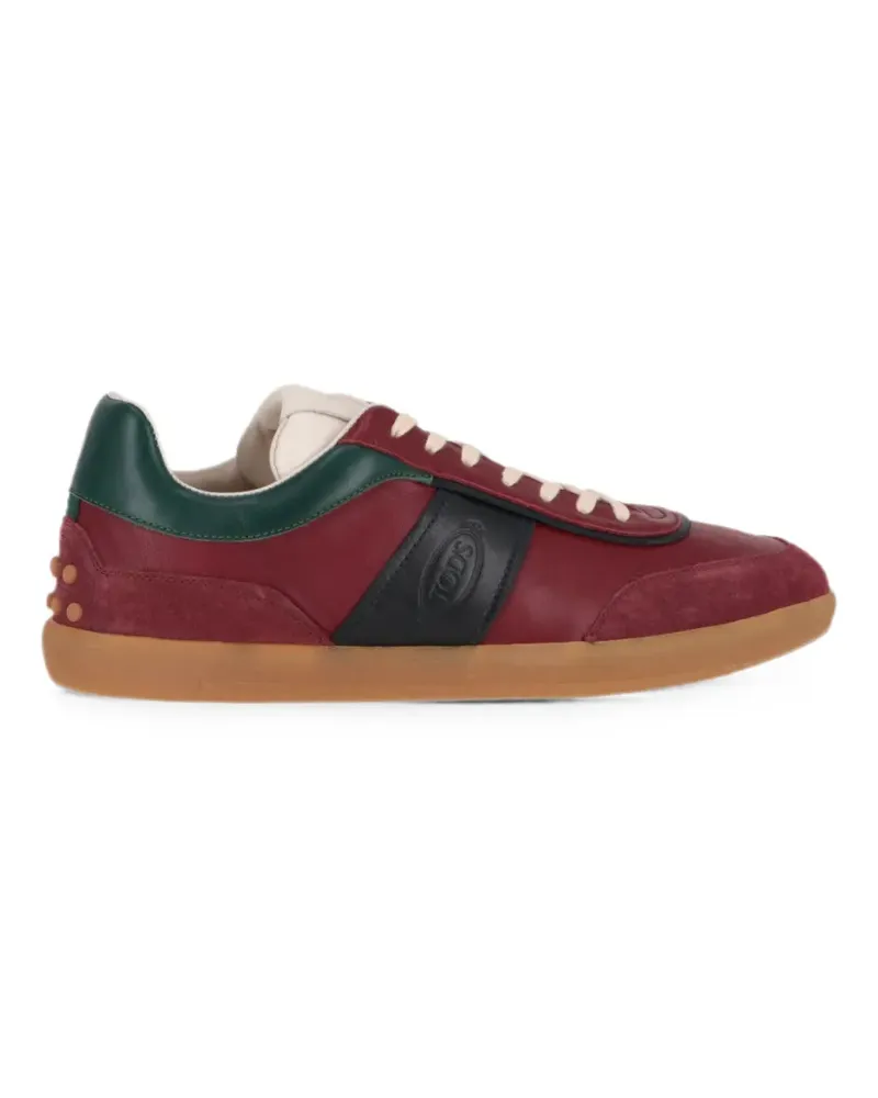 TOD'S Gommino-detail panelled sneakers - Rot Rot