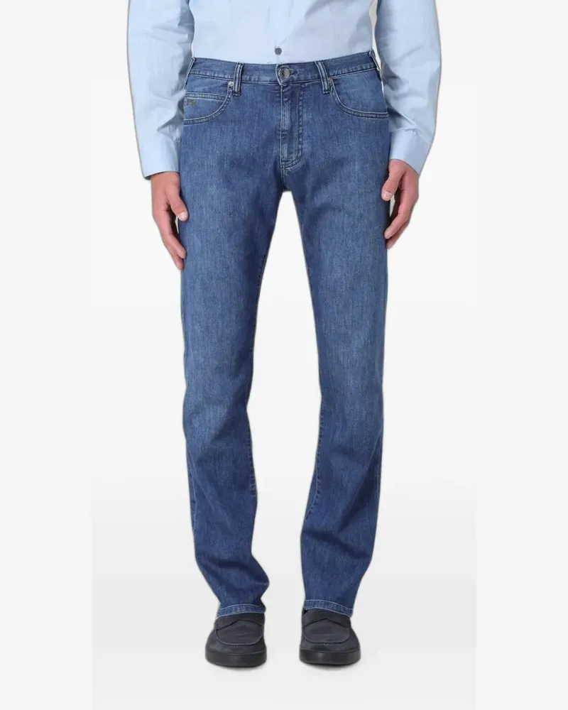 Emporio Armani logo-plaque jeans - Blau Blau