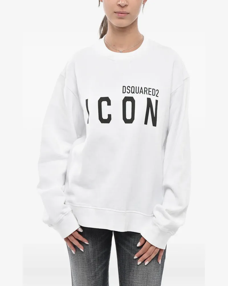 Dsquared2 Icon logo-print sweatshirt - Weiß Weiß