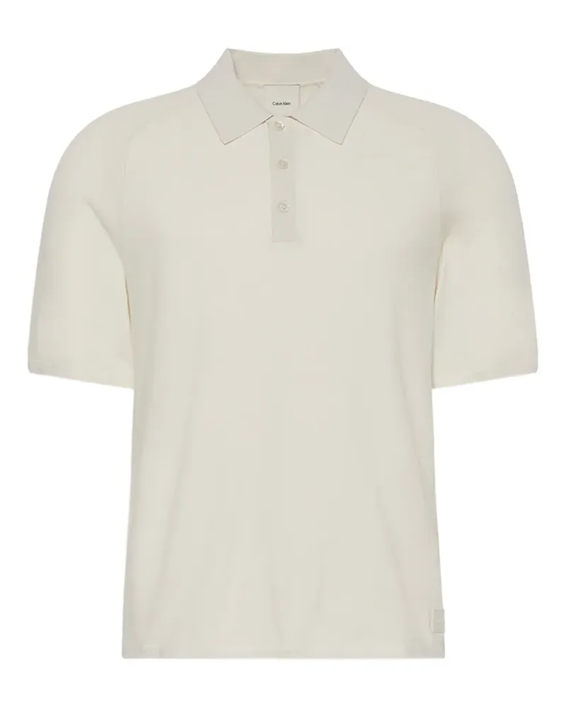 Calvin Klein Poloshirt mit kurzen Ärmeln - Nude Nude