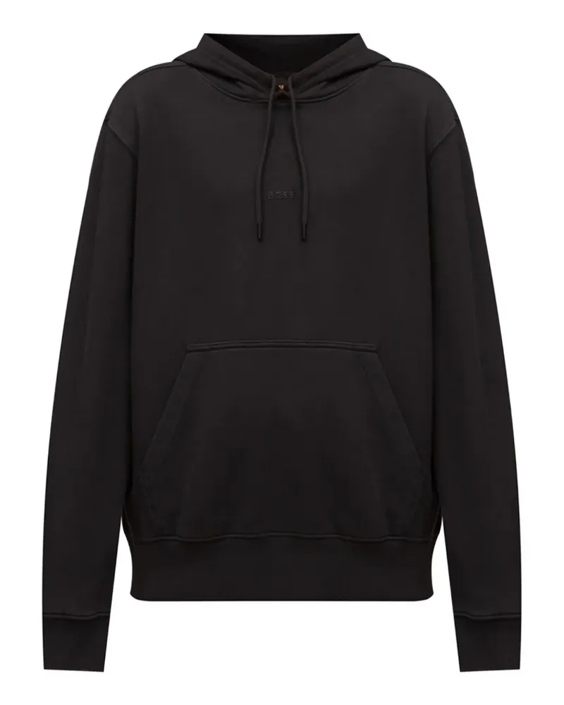 HUGO BOSS Hoodie mit Logo - Schwarz Schwarz