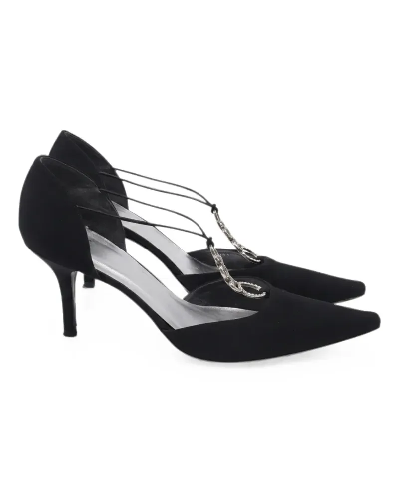 Stuart Weitzman Verzierte Pumps mit T-Riemen - Schwarz Schwarz