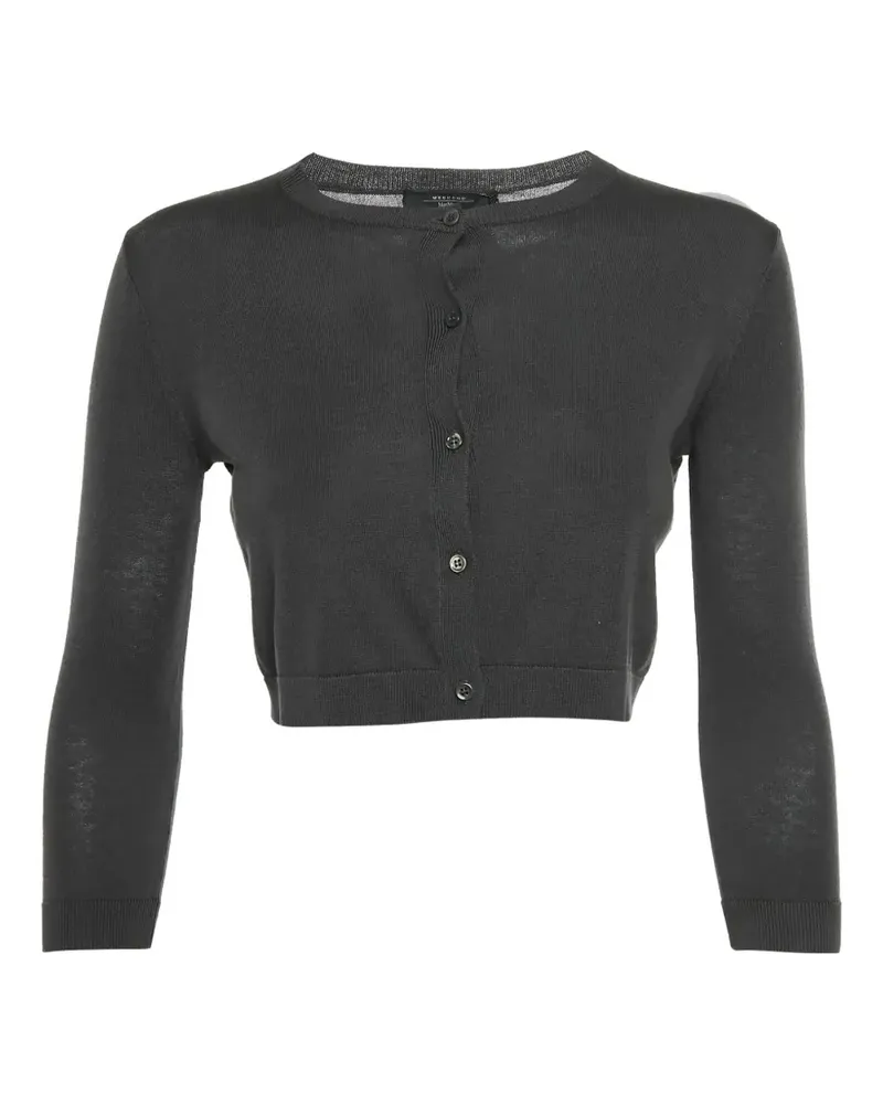 Max Mara cropped button-up cardigan - Grau Grau