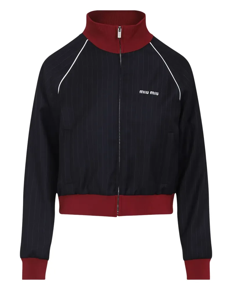 Miu Miu Jacke mit Nadelstreifen - Blau Blau