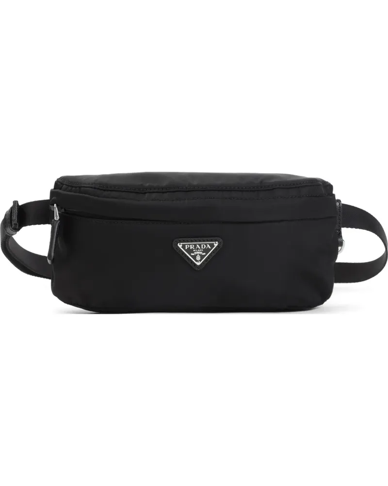 Prada logo-plaque belt bag - Schwarz Schwarz