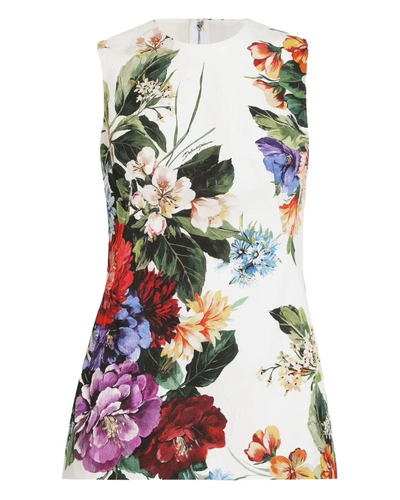Dolce & Gabbana Bluse mit Blumen-Print - Weiß Weiß