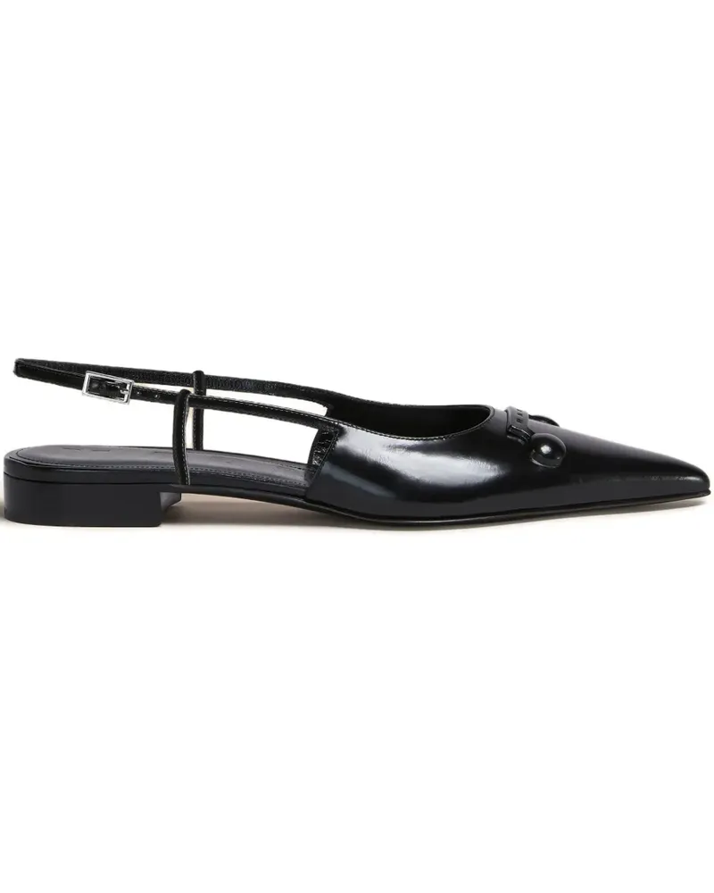 Marni Slingback-Sandalen mit spitzer Kappe - Schwarz Schwarz