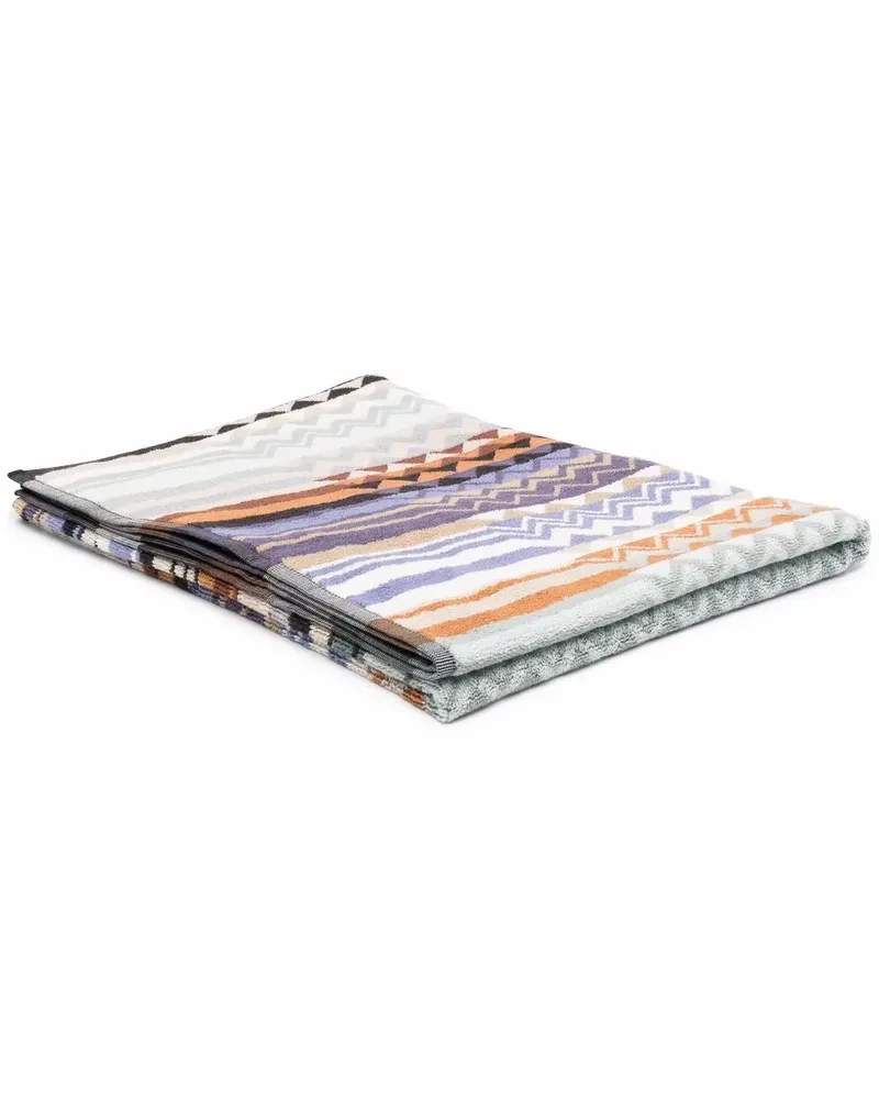 Missoni Home Badetuch mit Zickzackmuster - Blau Blau