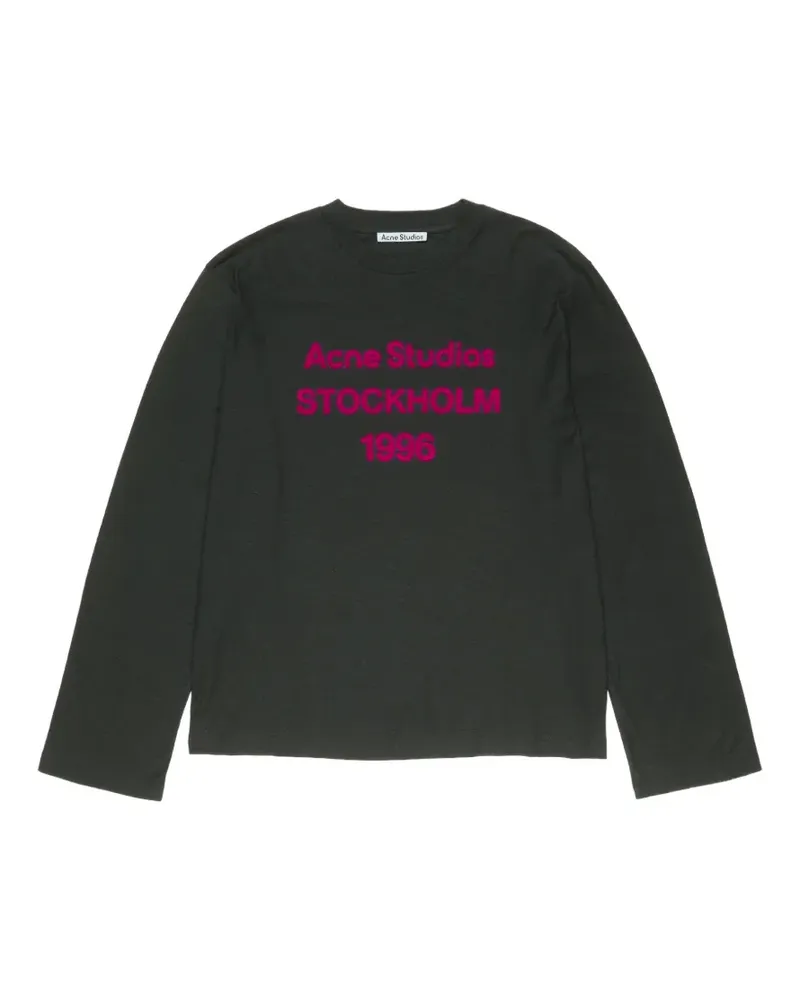 Acne Studios long-sleeve graphic top - Schwarz Schwarz