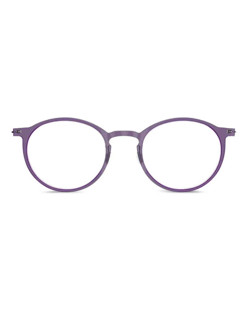 Lindberg Brille mit rundem Gestell - Violett Violett