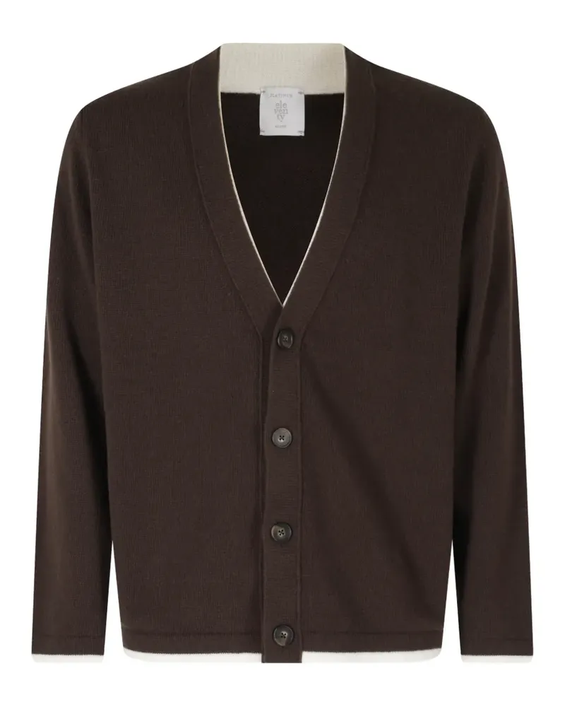 Eleventy button-fastening V-neck cardigan - Braun Braun