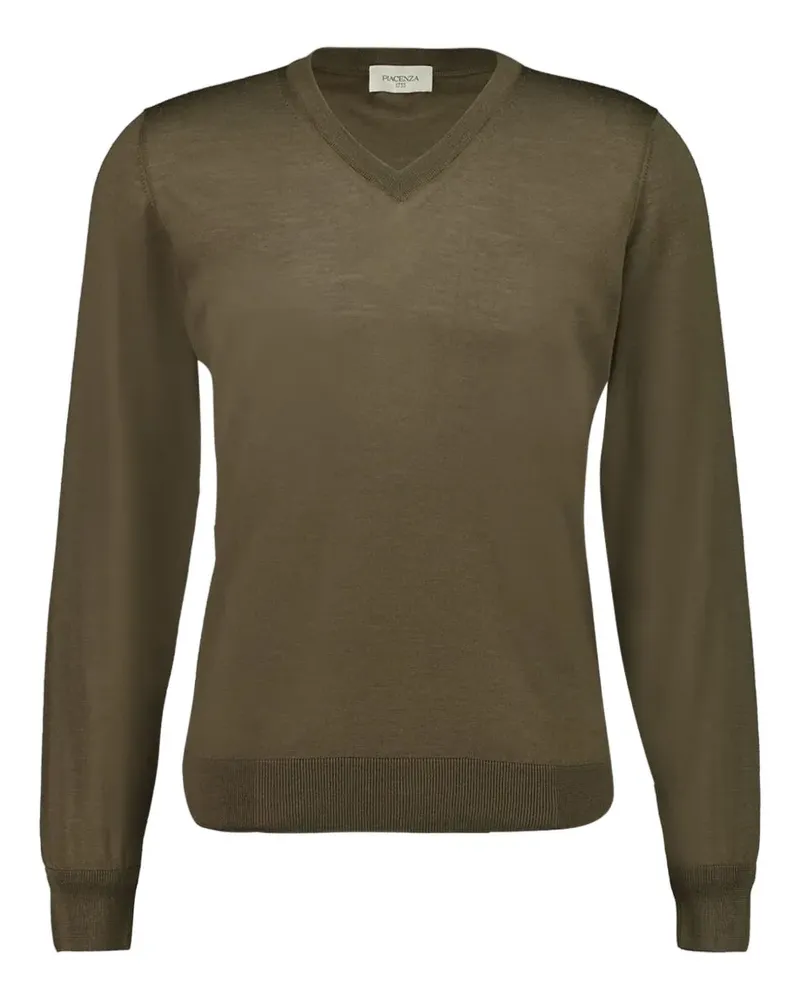 Piacenza Cashmere Pullover mit V-Ausschnitt - Grün Grün