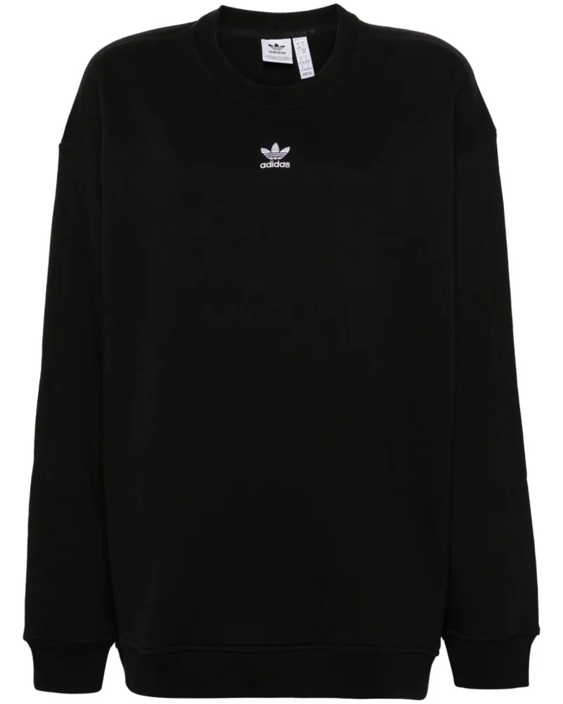 adidas Sweatshirt mit Trefoil-Logo Schwarz