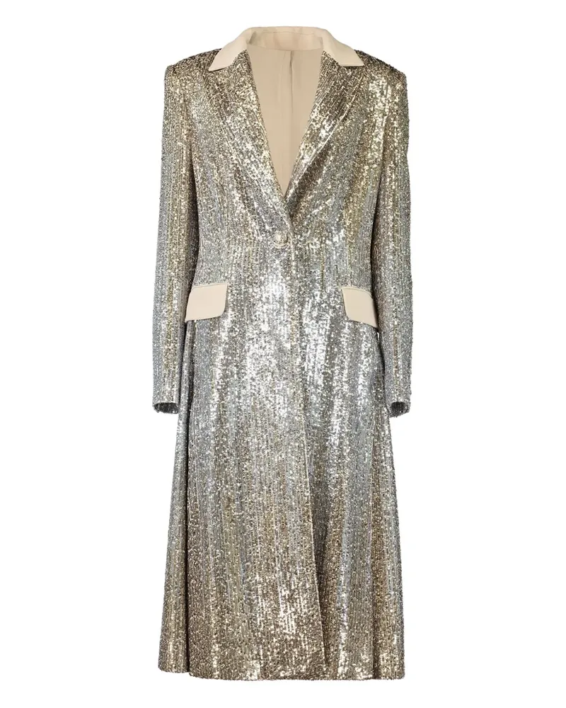 Elie Saab sequin-embroidered coat - Gold Gold