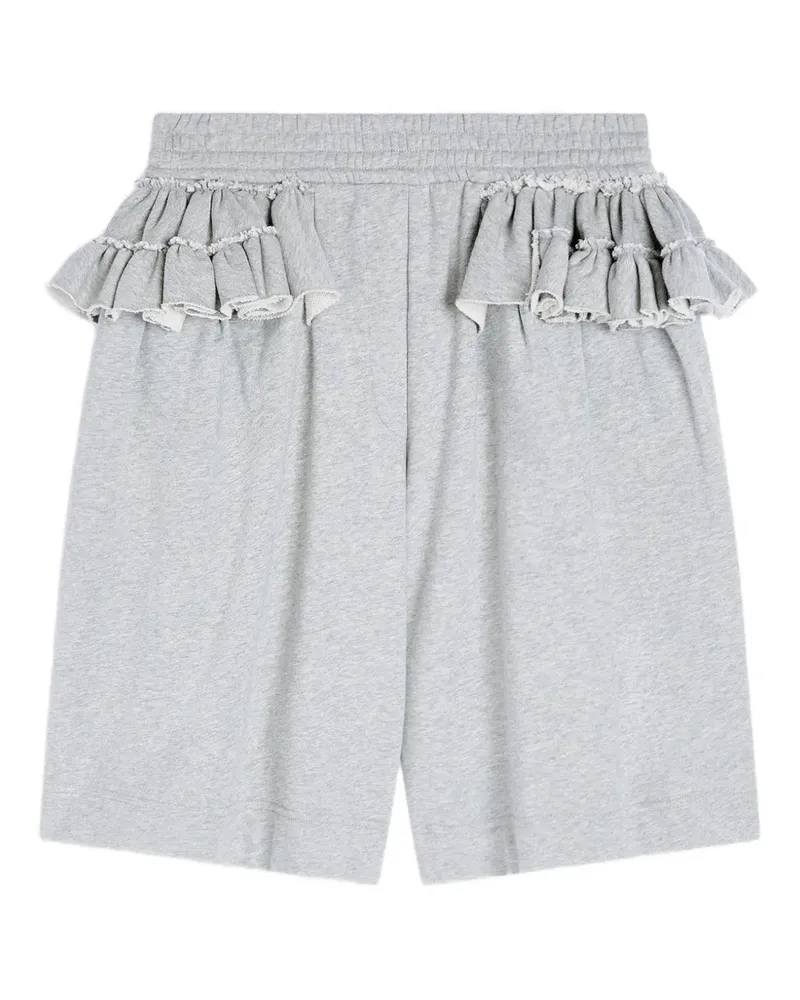 Dries van Noten Lockere Shorts mit Rüschen - Grau Grau