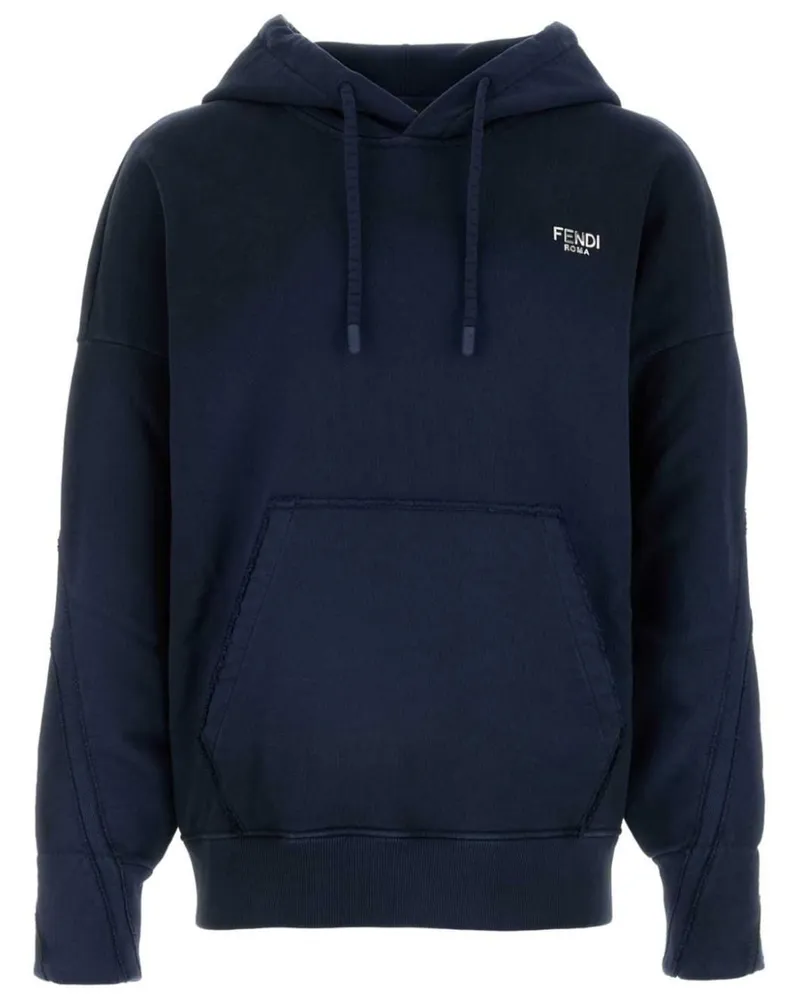 Fendi Hoodie mit Logo Blau