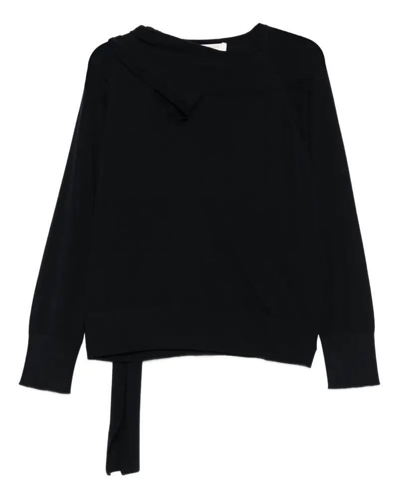 Incotex cut-out detail sweater - Schwarz Schwarz