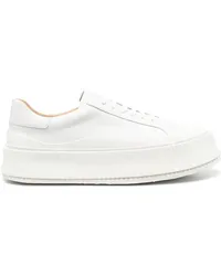 Jil Sander Sneakers mit dicker Sohle Weiß