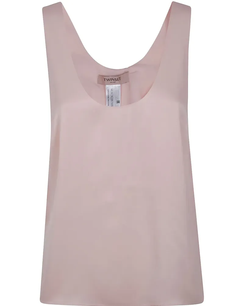 Twin-Set Klassische Satinbluse - Rosa Rosa