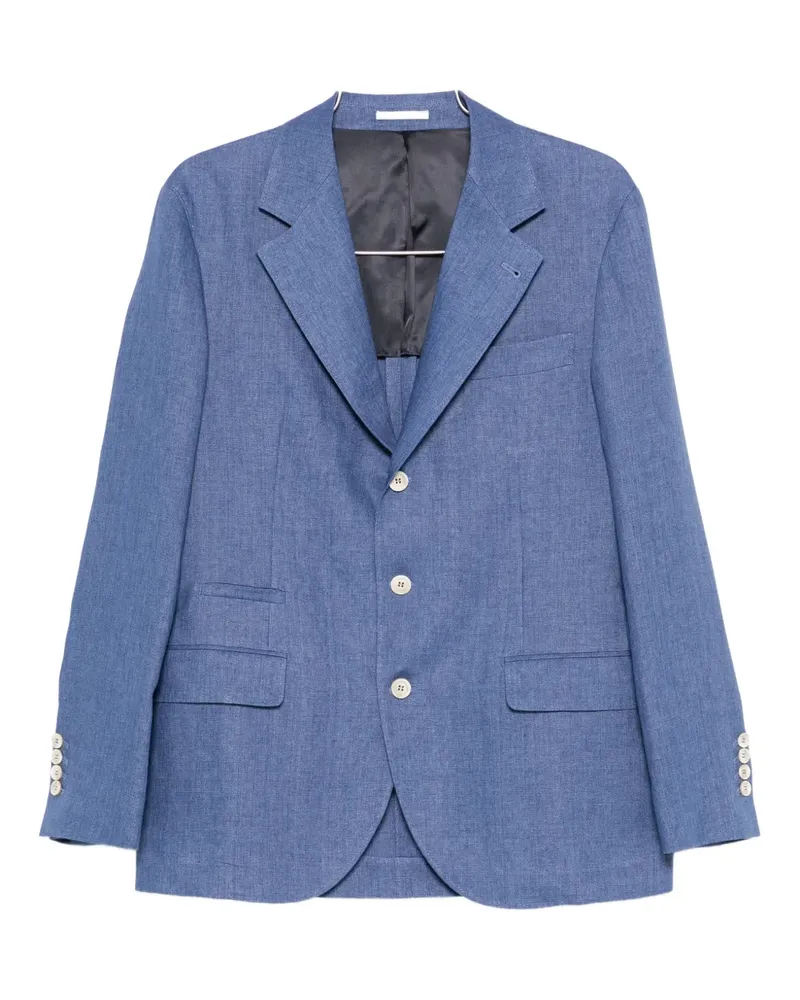 Brunello Cucinelli Einreihiges Sakko - Blau Blau