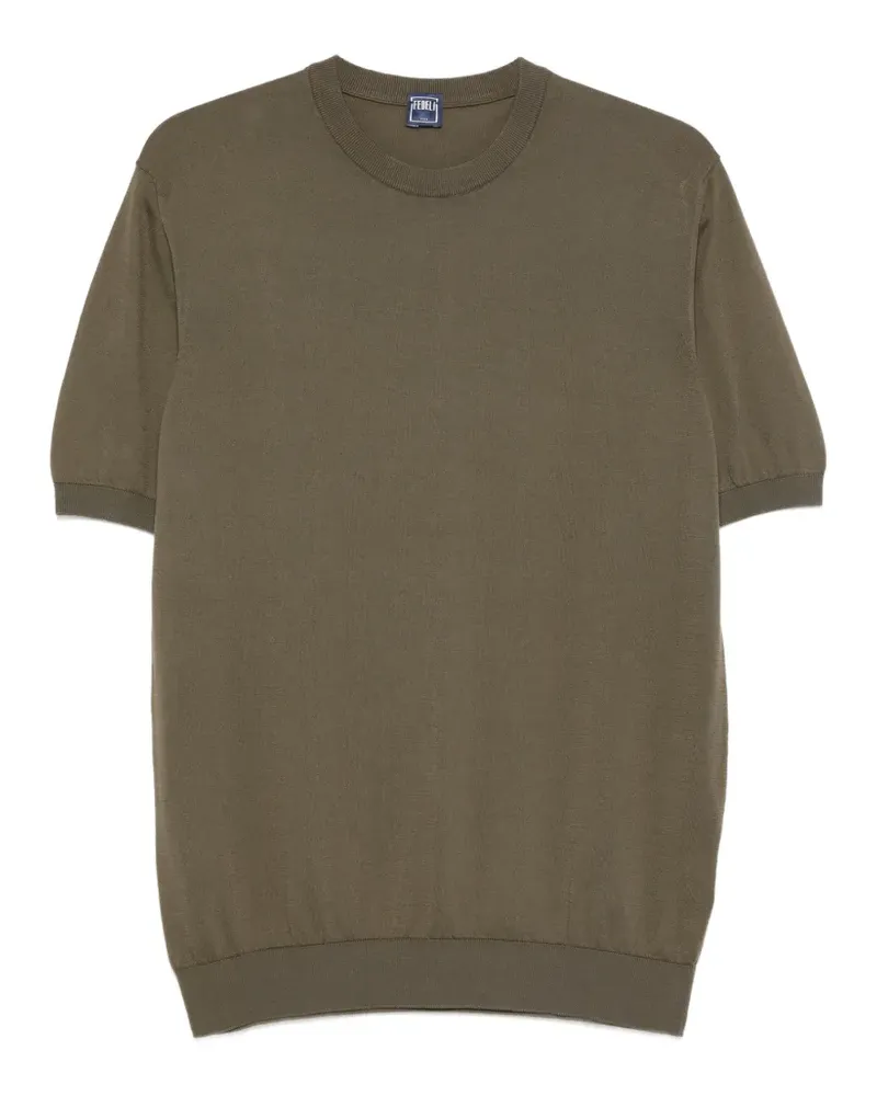 Fedeli T-Shirt mit rundem Ausschnitt - Grün Grün