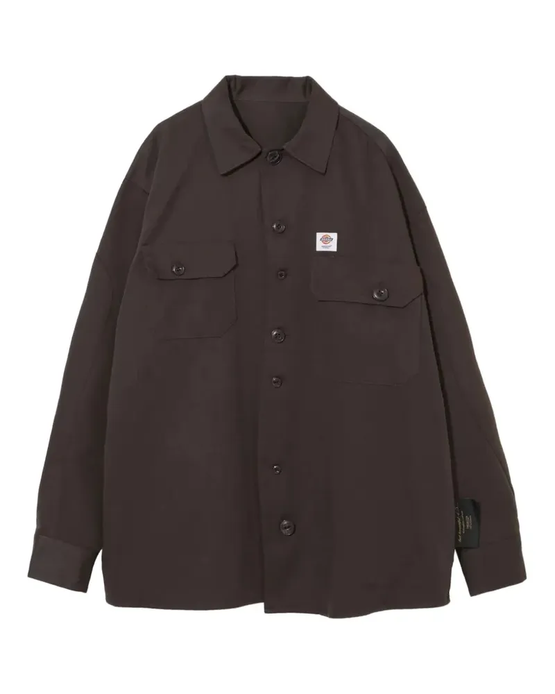 Undercover x Dickies Button-down-Hemd mit Taschendetail - Braun Braun