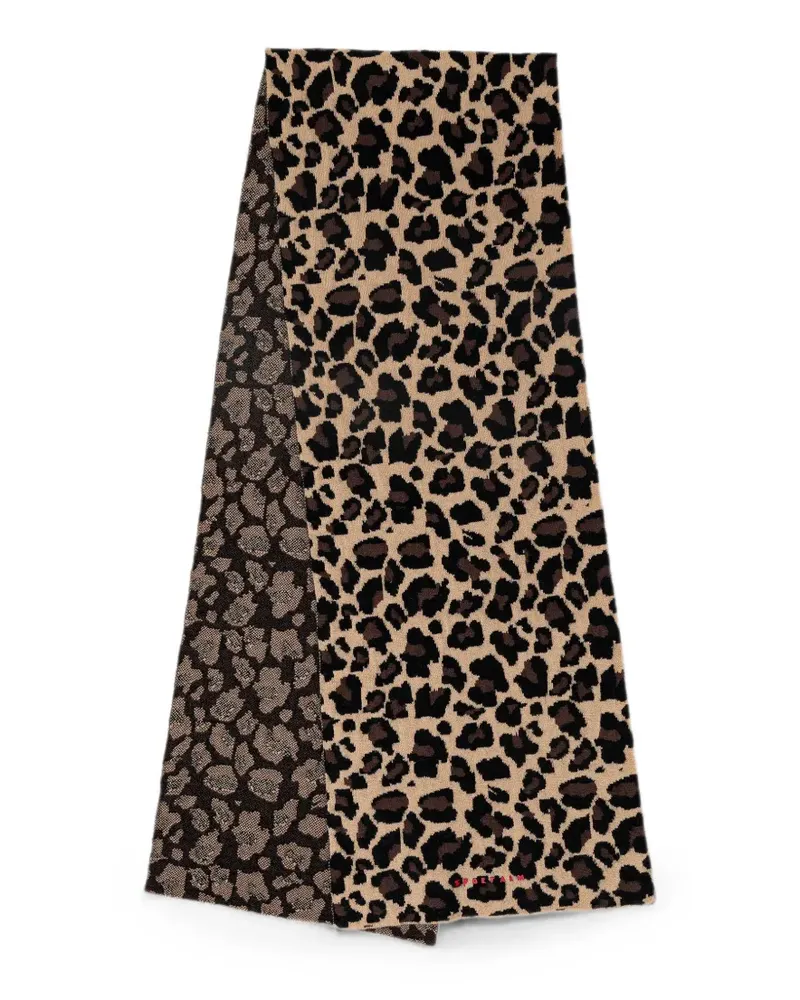 Sportalm leopard-print scarf - Nude Nude