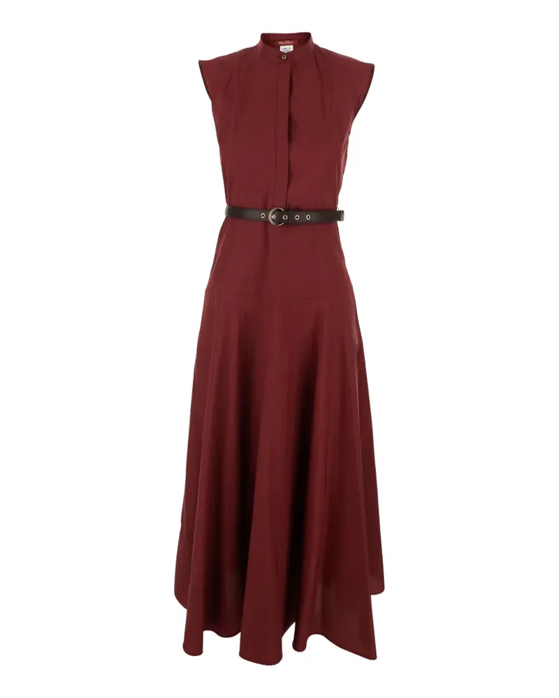 Max Mara A-Linien-Maxikleid mit Gürtel - Rot Rot