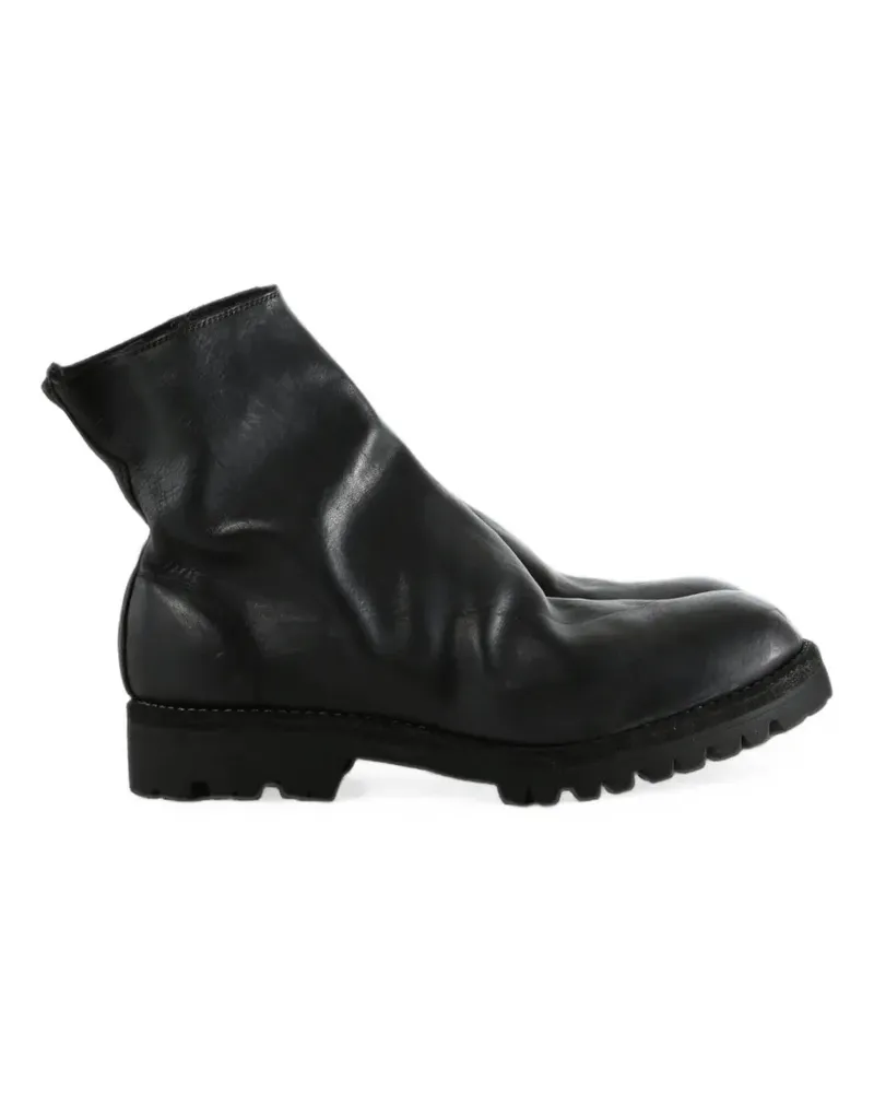 GUIDI leather ankle boots - Schwarz Schwarz