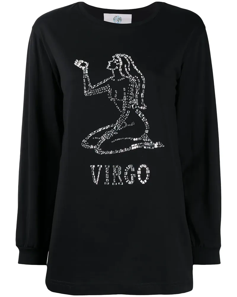 Alberta Ferretti Pullover mit Kristallen - Schwarz Schwarz