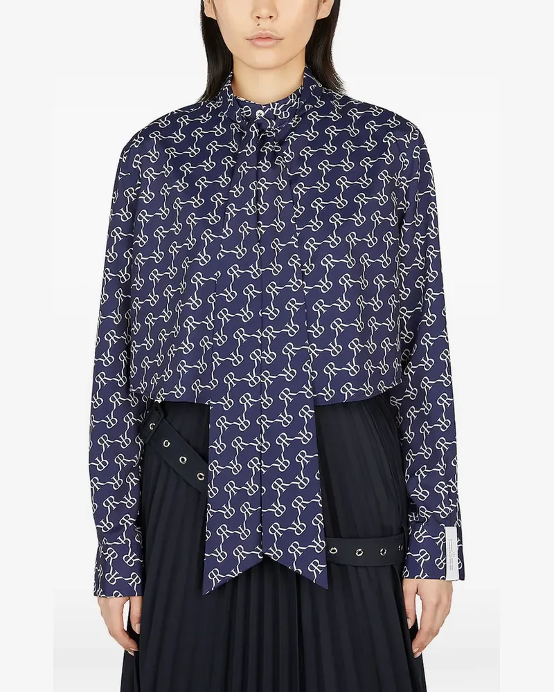 Rokh Hemd mit Monogrammmuster - Blau Blau