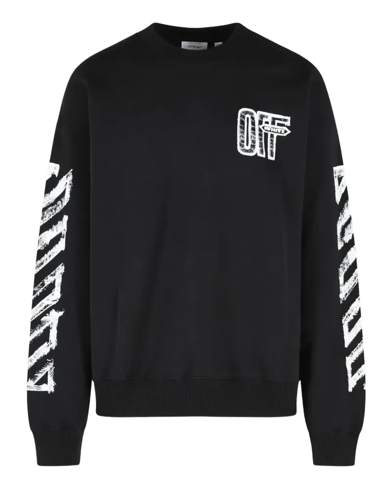 OFF-WHITE Motion Arrow logo-print sweatshirt - Schwarz Schwarz