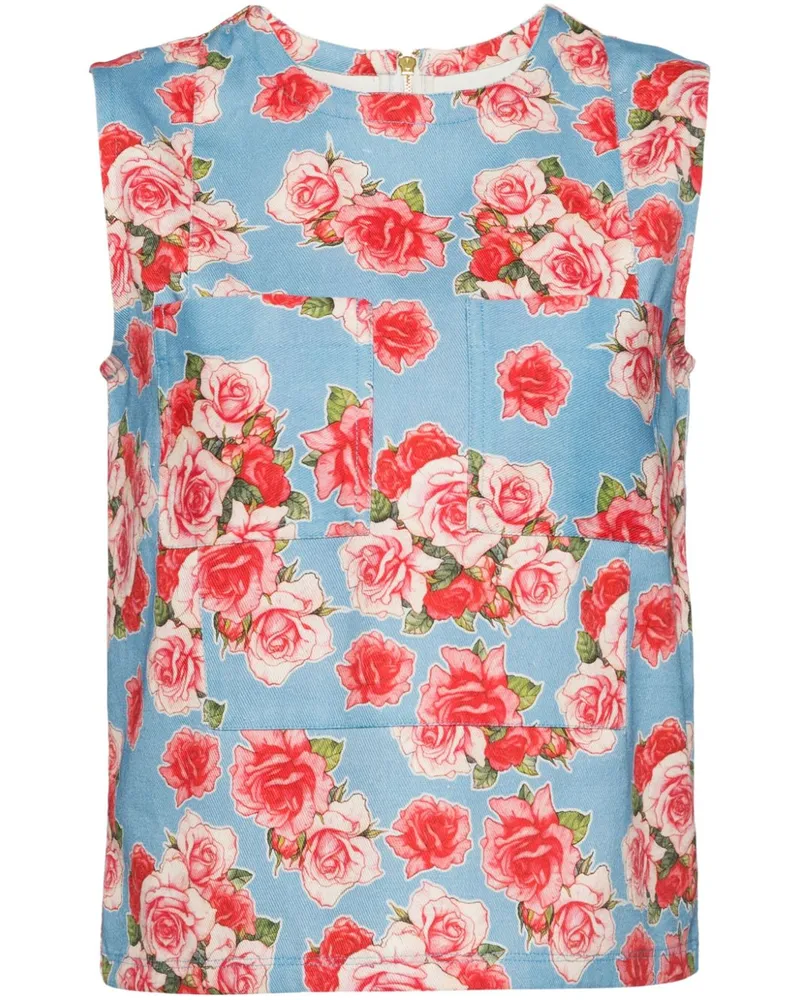 Bambah Rose Oberteil aus Denim - Blau Blau