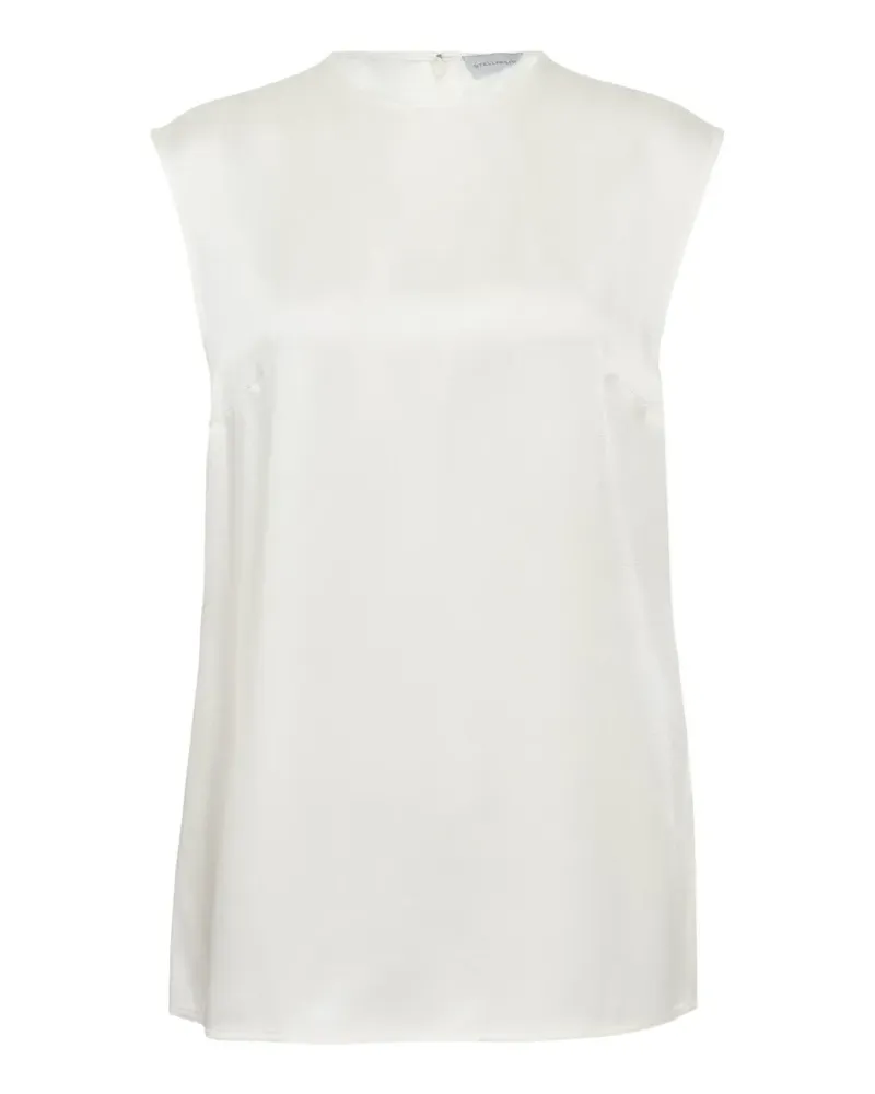 Stella McCartney satin sleeveless top - Weiß Weiß