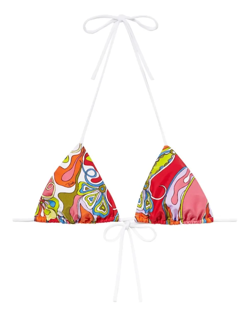 Emilio Pucci Bikinioberteil mit Orchidee-Print - Rosa Rosa