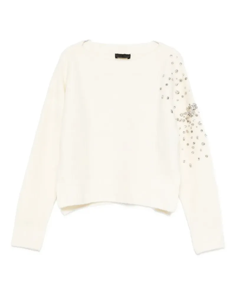Liu Jo crystal-embellished sweater - Weiß Weiß