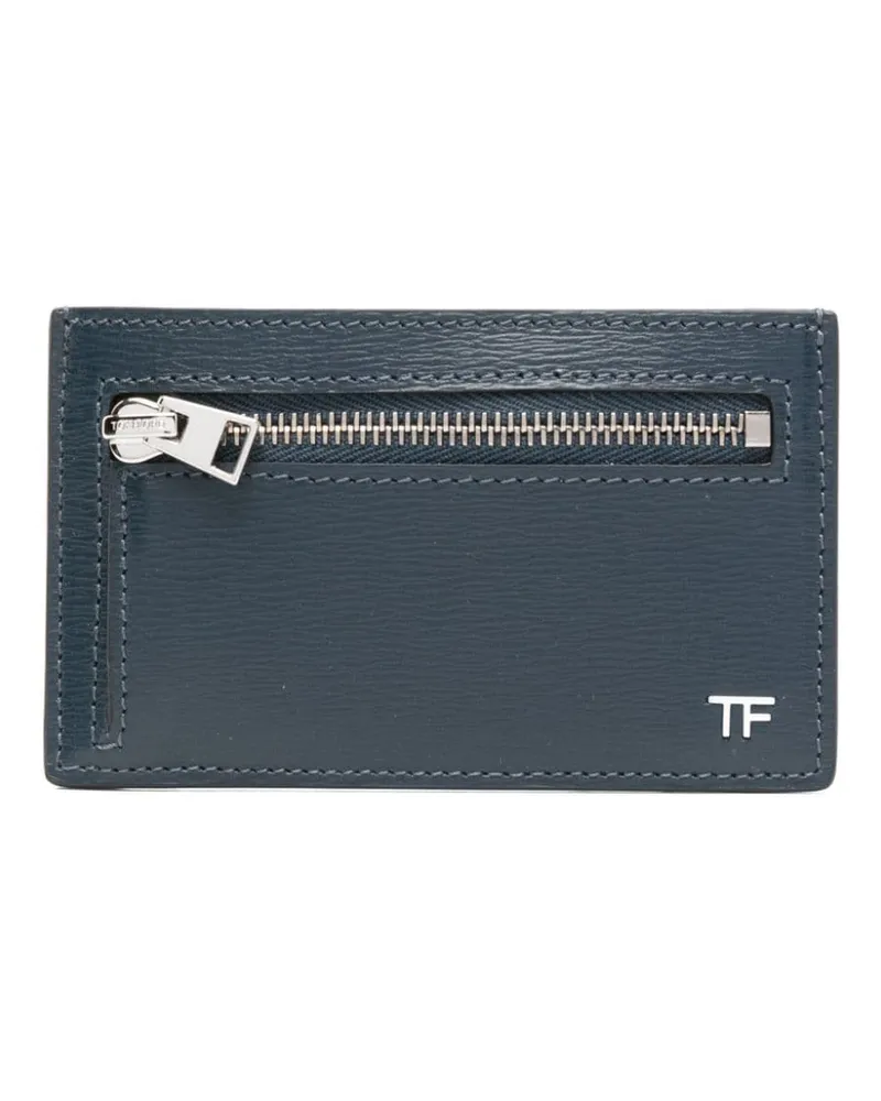 Tom Ford Portemonnaie mit Logo-Schild - Blau Blau