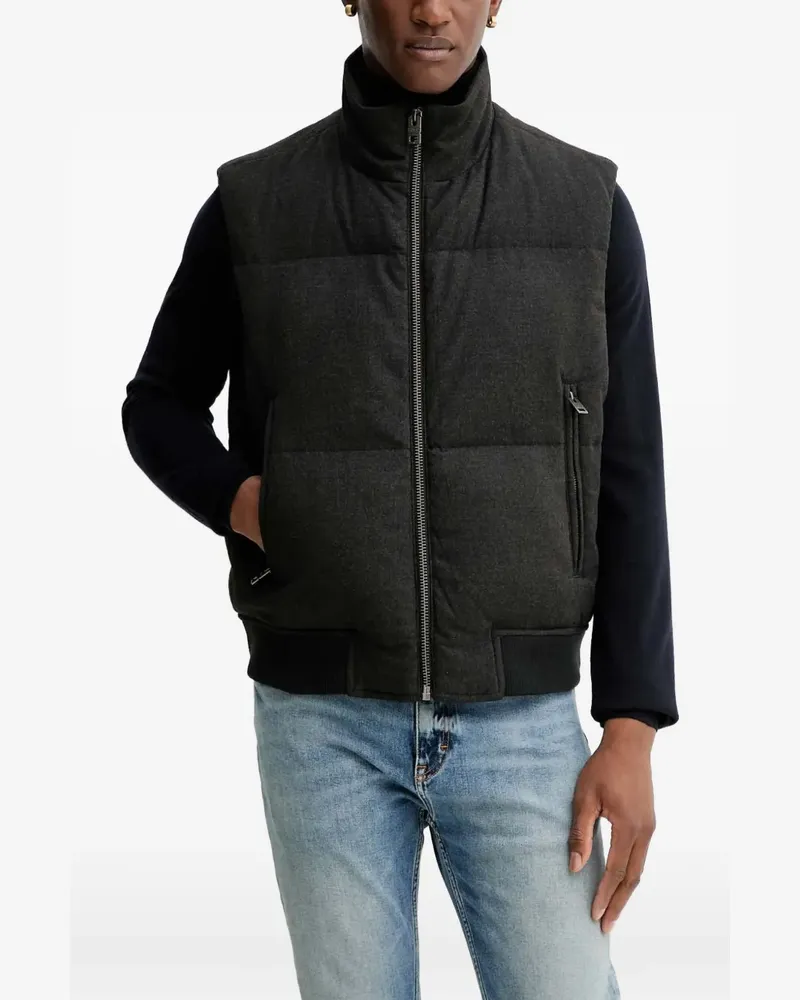 HUGO BOSS padded zip-fastening gilet - Grau Grau