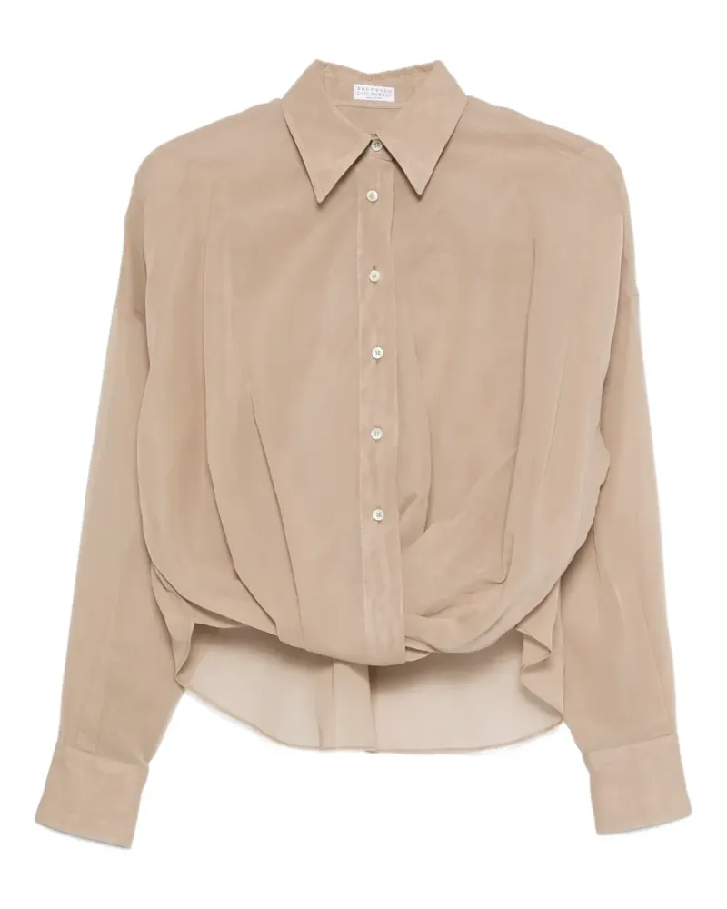 Brunello Cucinelli Hemd mit Twist-Detail - Nude Nude