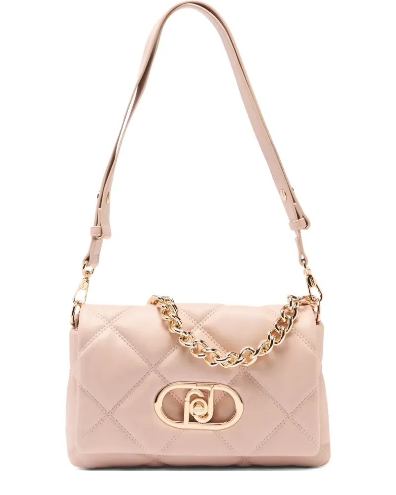 Liu Jo LaPuffy quilted metal logo shoulder bag - Nude Nude