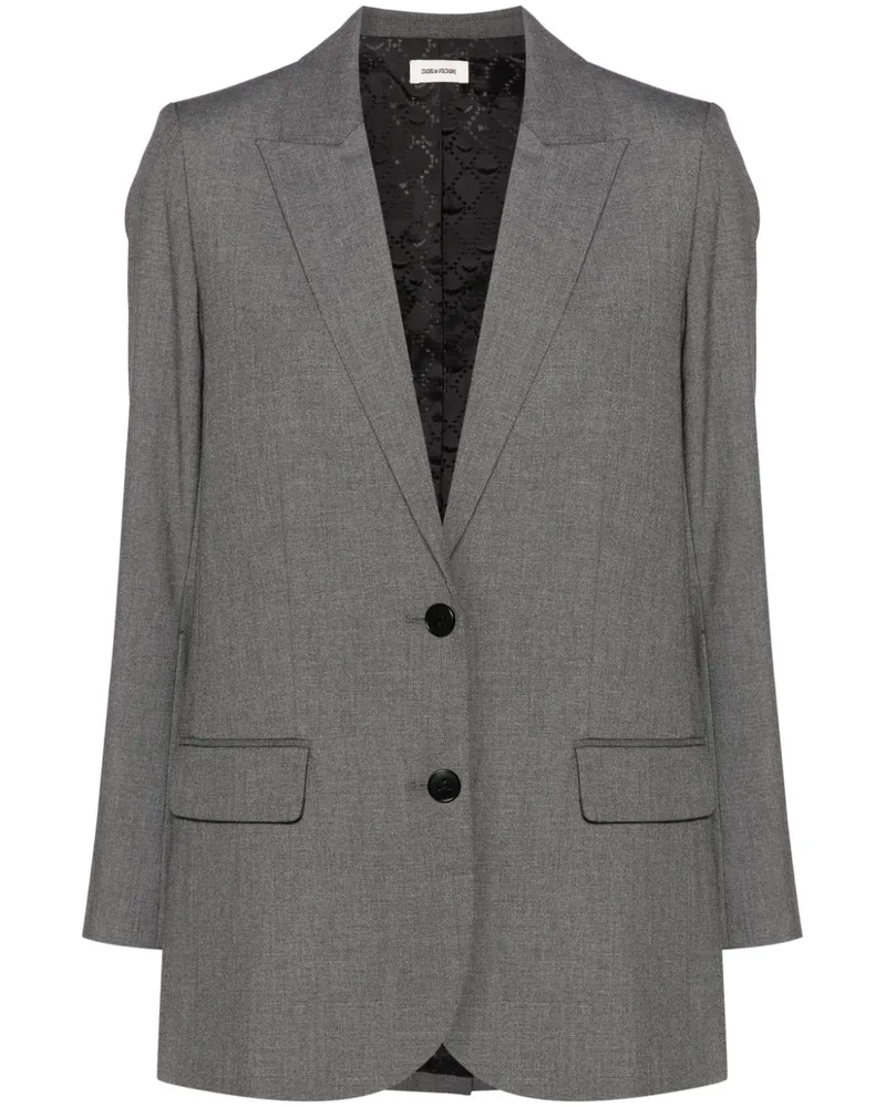 Zadig & Voltaire Blazer mit Strass-Slogan - Grau Grau