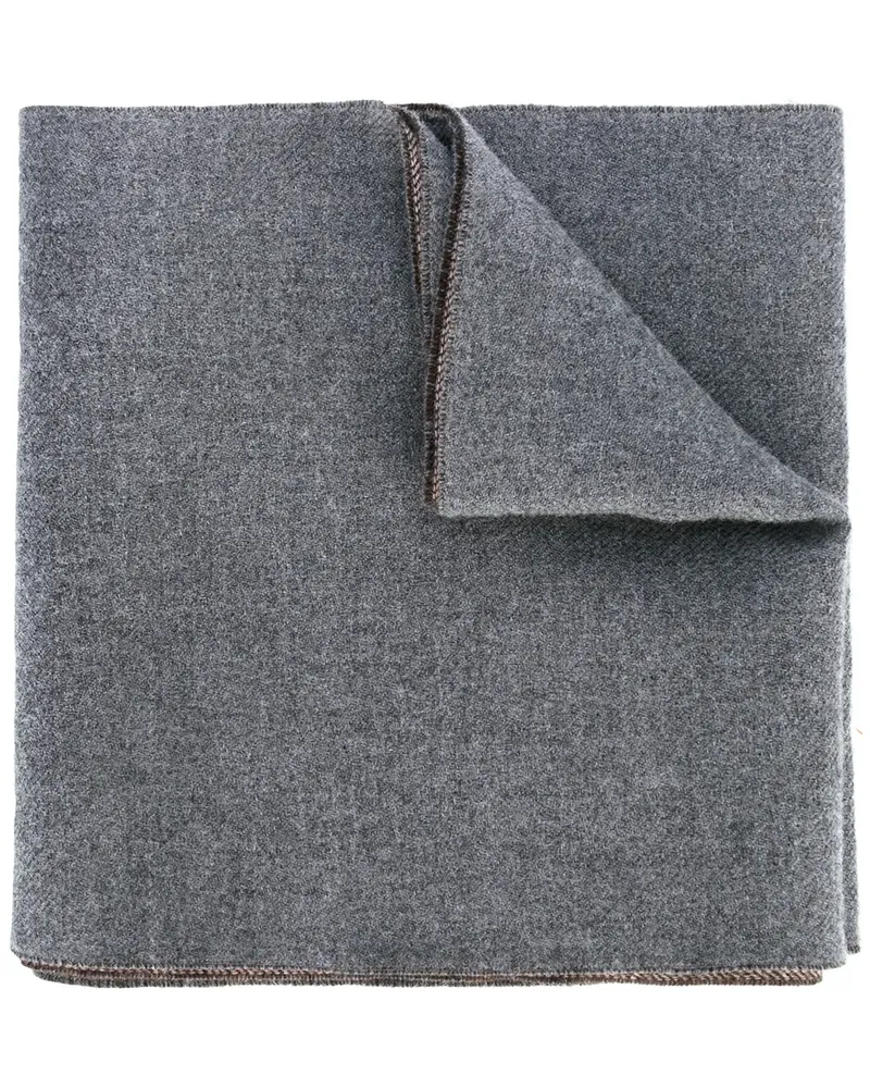 Gucci Wollschal mit Fransen - Grau Grau