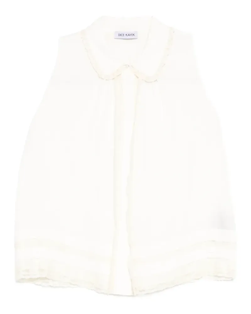 Dice Kayek lace-detail sleeveless blouse - Nude Nude