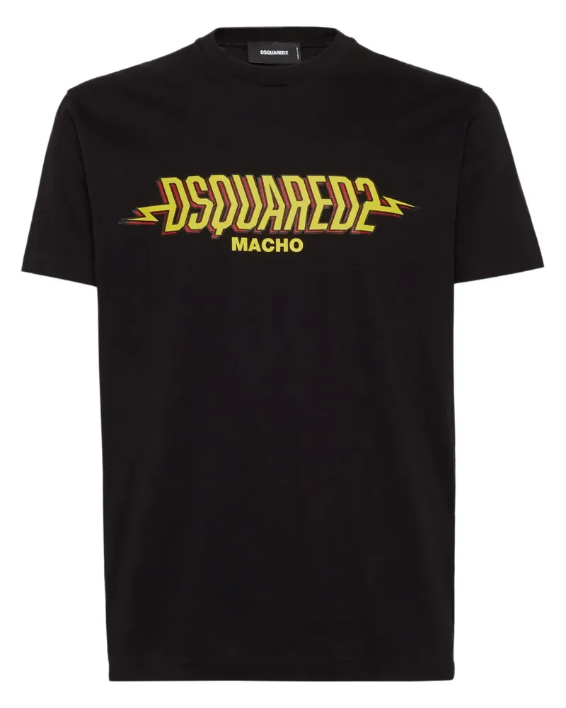 Dsquared2 T-Shirt mit Logo-Print - Schwarz Schwarz