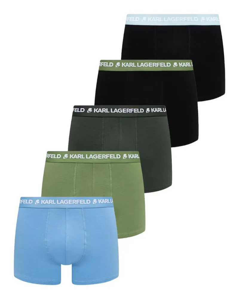 Karl Lagerfeld logo-waistband trunks (set of five) - Blau Blau