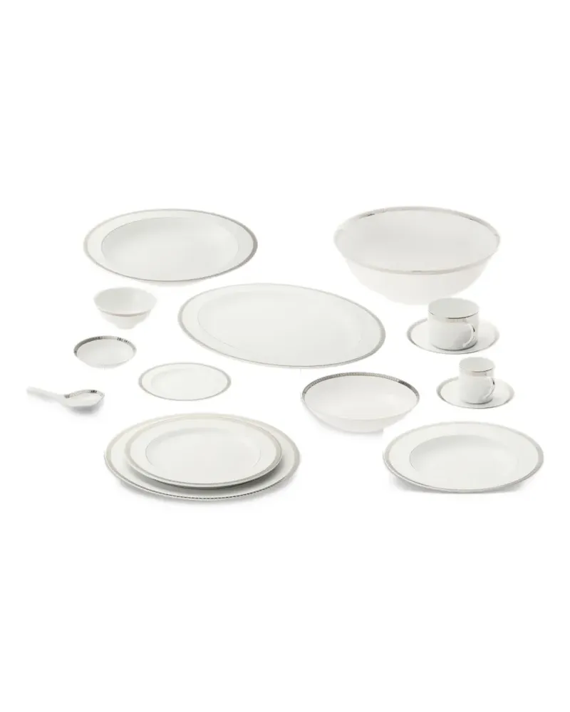 Christofle Malmaison platinum-rimmed bowl - Weiß Weiß